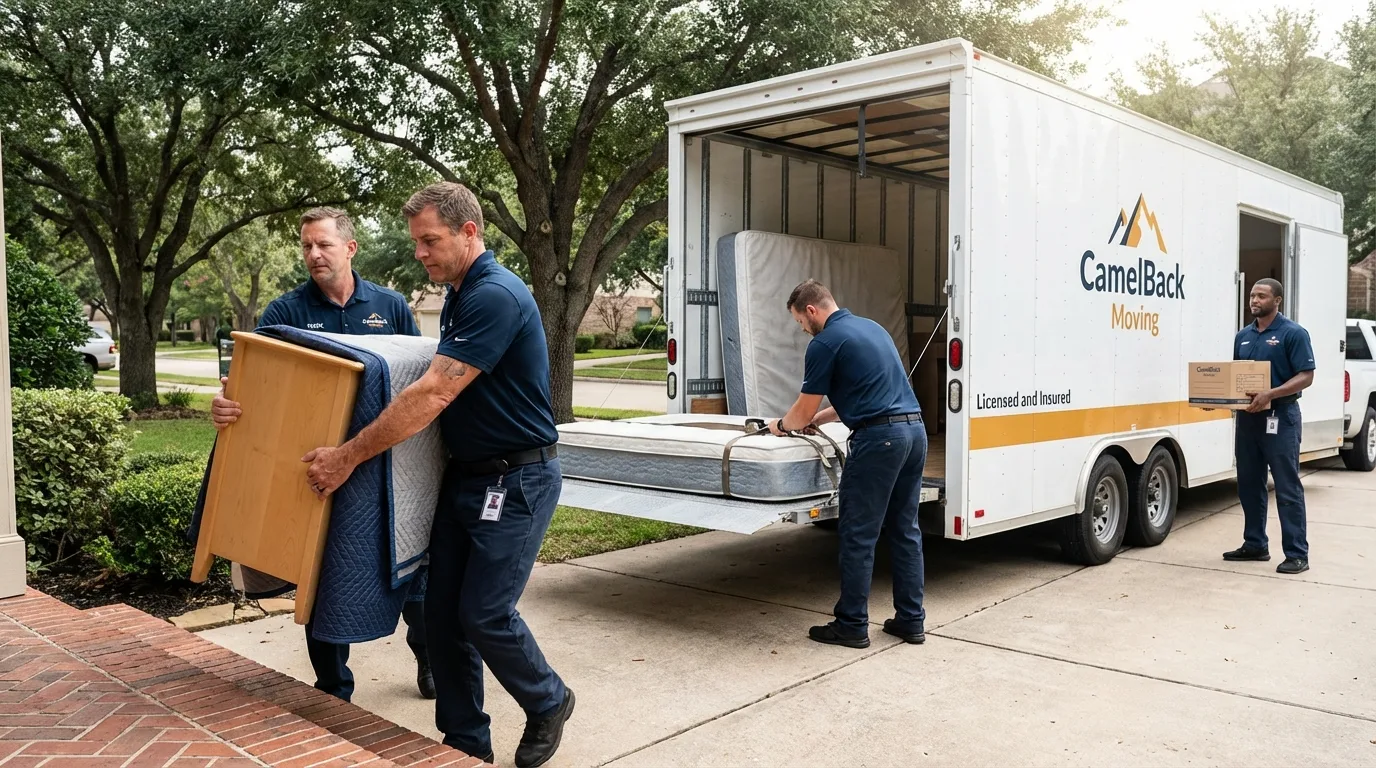 Crew loading residential truck for cross-state move from Franklin, KY